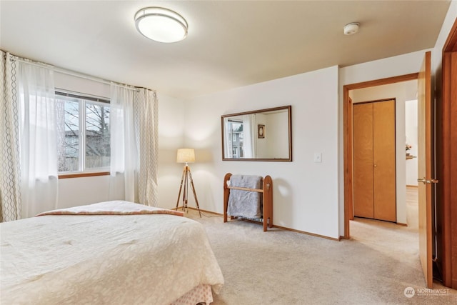 view of carpeted bedroom