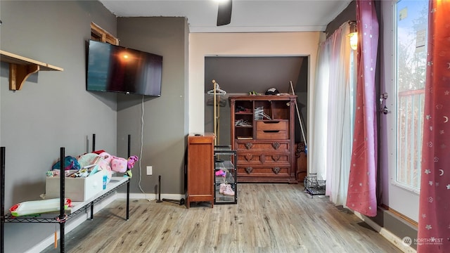 interior space featuring light wood-type flooring