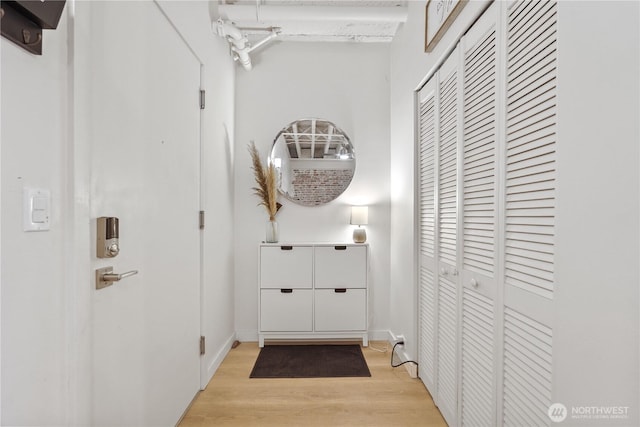 entryway featuring light wood-type flooring