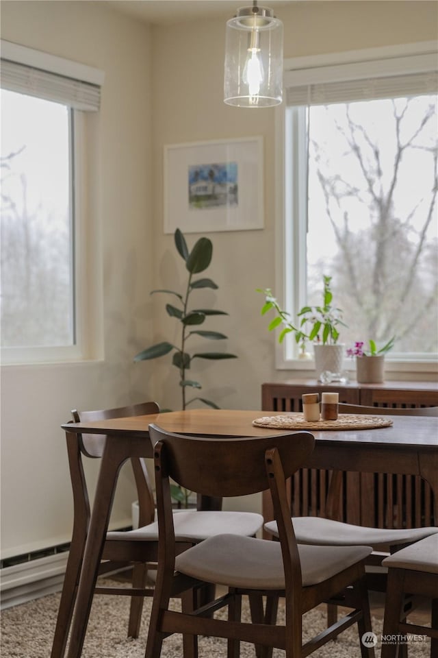 view of dining room