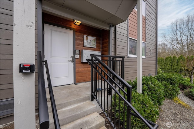 view of doorway to property