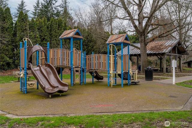 view of community jungle gym