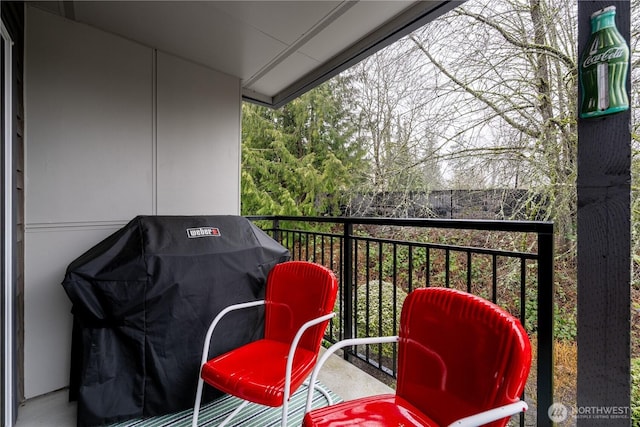 balcony featuring grilling area