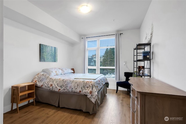 bedroom featuring light hardwood / wood-style floors