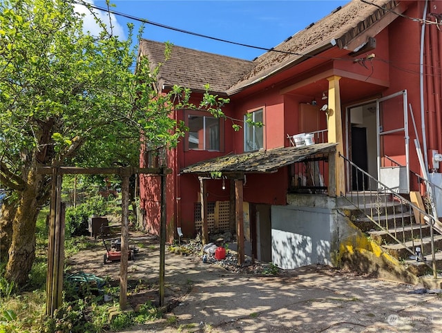 view of rear view of property