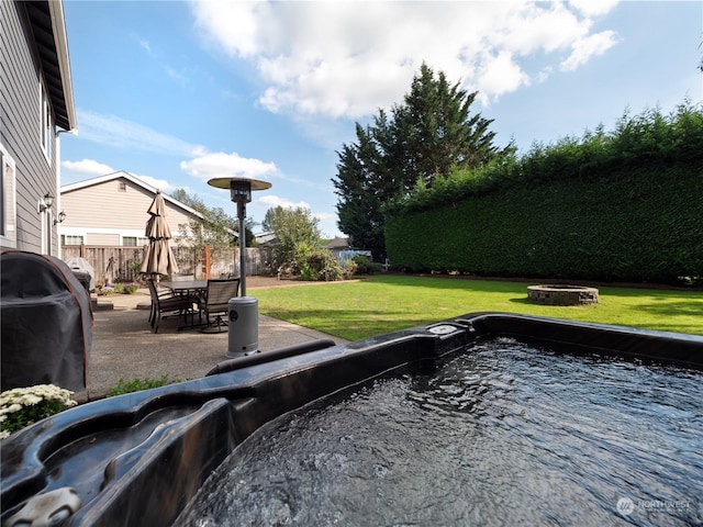 view of yard with a patio area