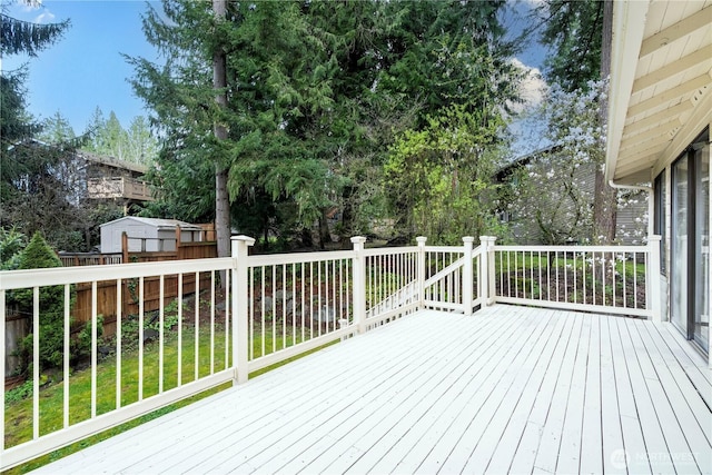 wooden terrace with fence