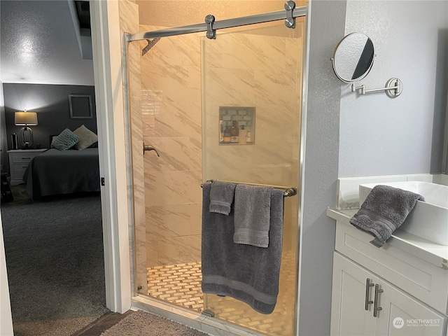 bathroom with an enclosed shower