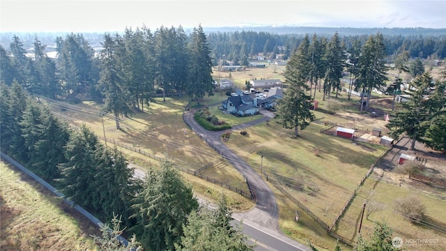 bird's eye view with a rural view