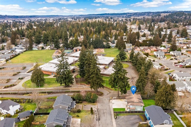 bird's eye view featuring a residential view