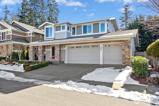 view of front of home featuring a garage