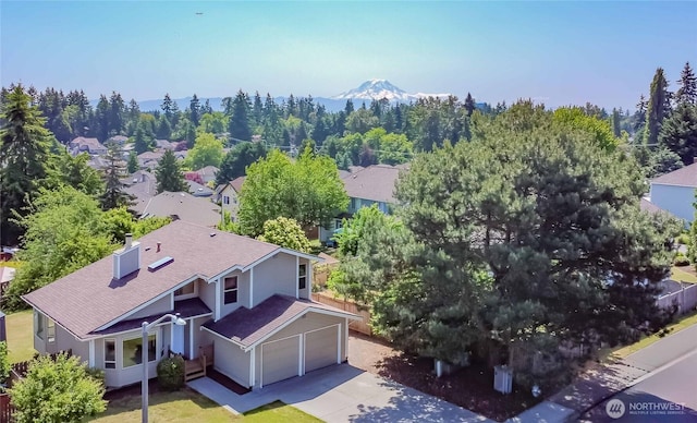 34126 30th Ave SW, Federal Way, WA 98023 - view from above of property with mountains