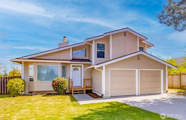 34126 30th Ave SW, Federal Way, WA 98023 - view of front of home with a chimney, driveway, and a garage
