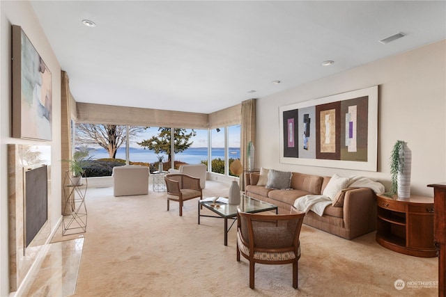 view of carpeted living room