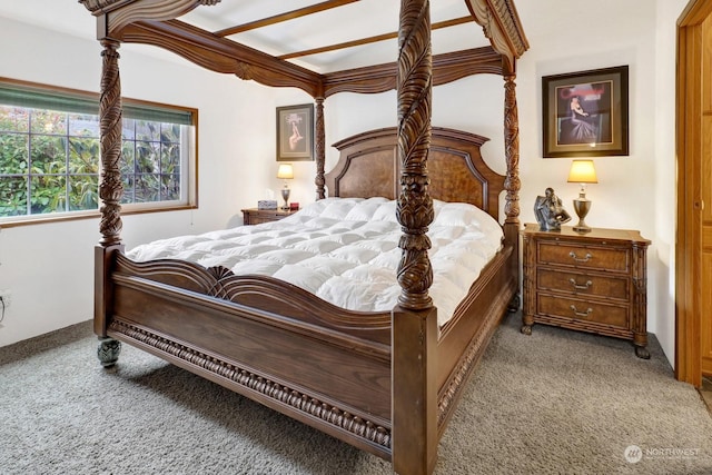 bedroom with carpet floors