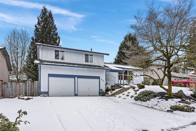 view of front facade with a garage