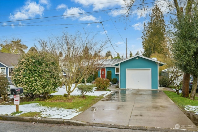 view of front of home featuring a garage