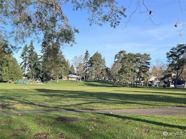 view of home's community featuring a yard