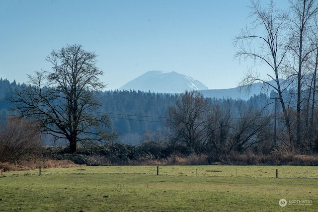 property view of mountains featuring a rural view