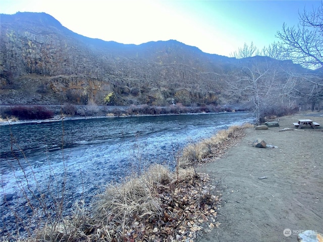 property view of water with a mountain view