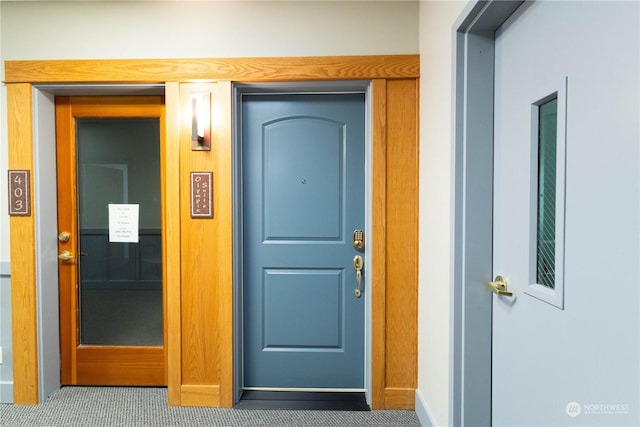 view of doorway to property