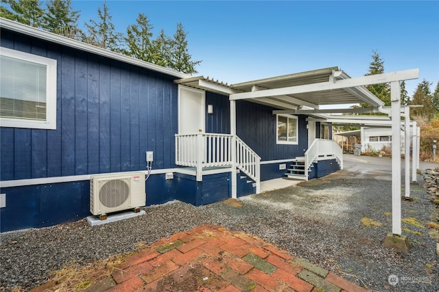 view of property exterior featuring ac unit