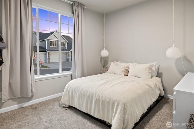 view of carpeted bedroom