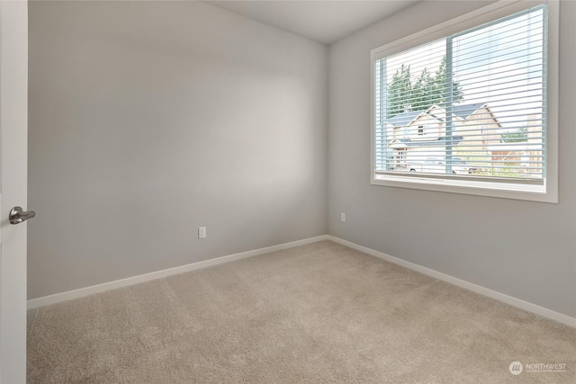 view of carpeted spare room