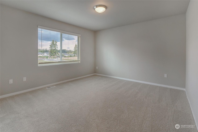 unfurnished room featuring carpet