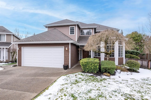 front facade featuring a garage