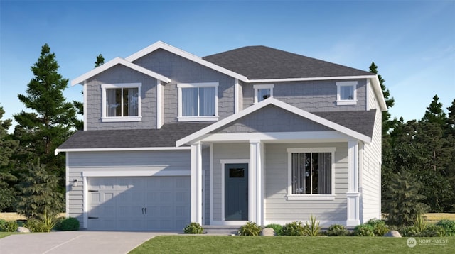 craftsman house featuring a garage