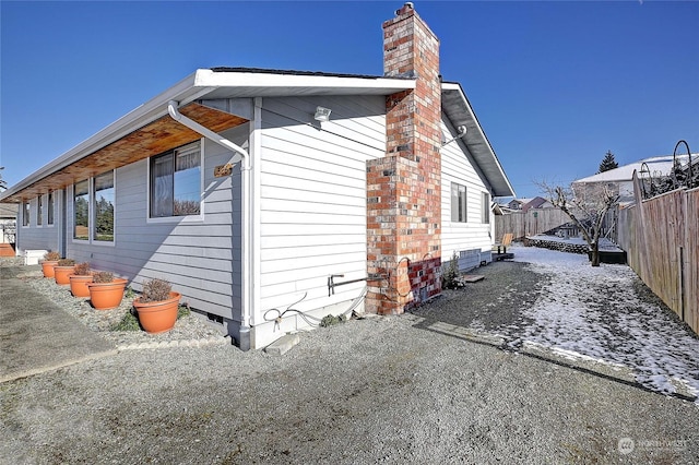 view of home's exterior with a patio