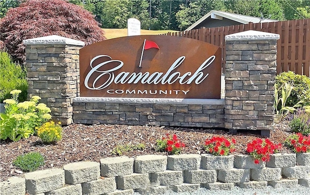 view of community sign