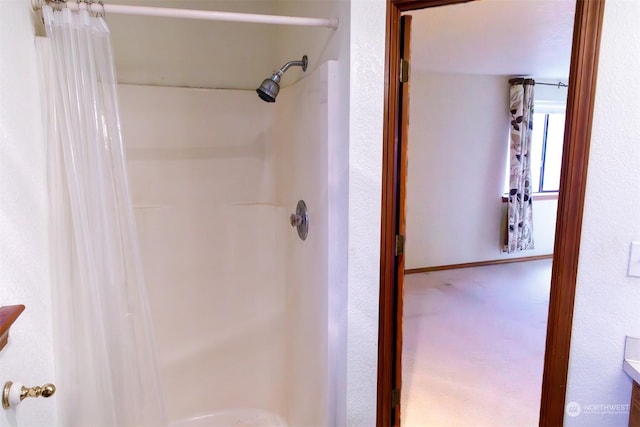 bathroom with walk in shower