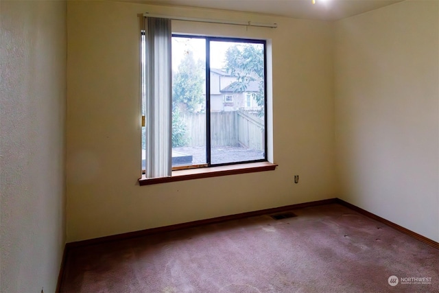 unfurnished room featuring carpet floors