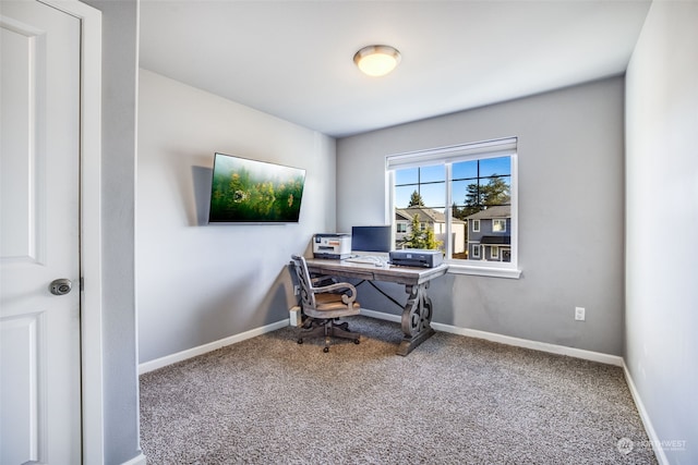 view of carpeted office