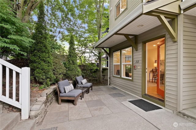 view of patio / terrace with fence