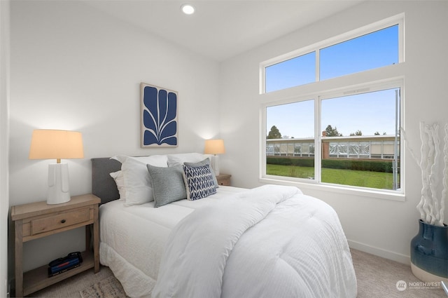 view of carpeted bedroom