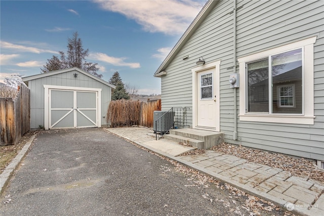 property entrance with cooling unit