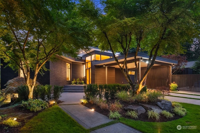 modern home with a carport