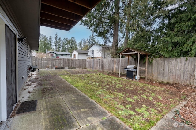 view of yard featuring a patio area