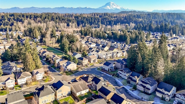 aerial view featuring a mountain view