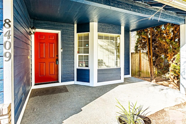 view of entrance to property