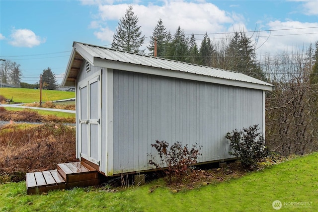 view of shed