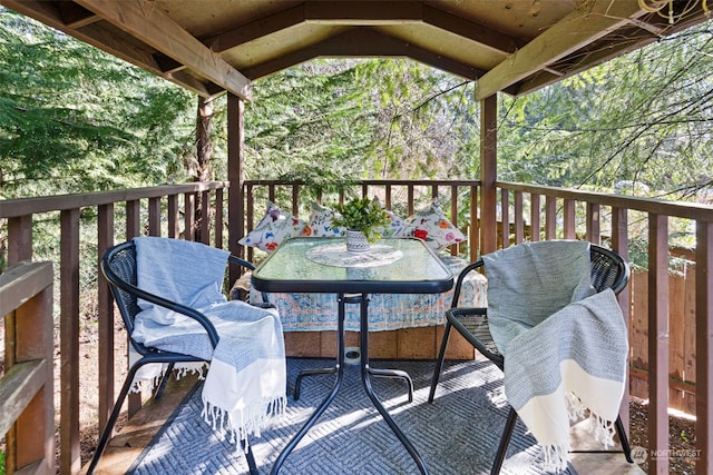 view of wooden deck