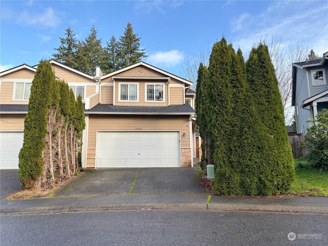 view of front of home featuring a garage