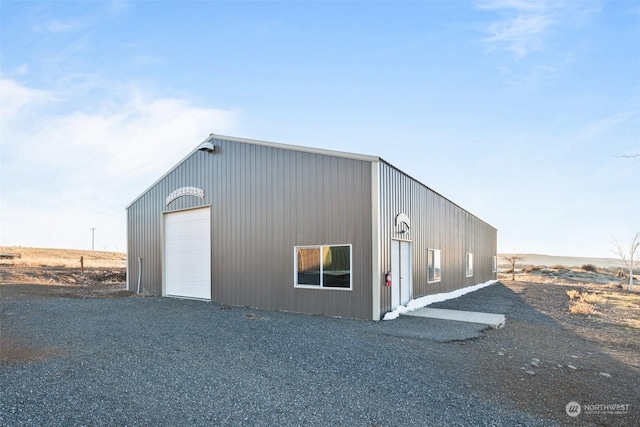 view of outdoor structure with a garage