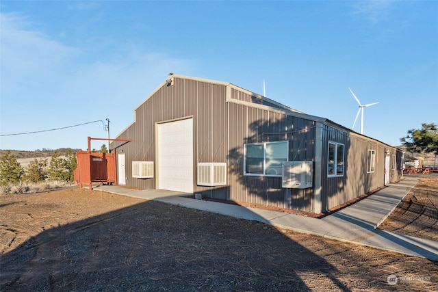 view of outbuilding with a garage