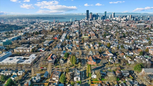 2405 E Fir St B/Adu, Unit B/Adu Seattle, WA 98122 - drone / aerial view featuring a water view
