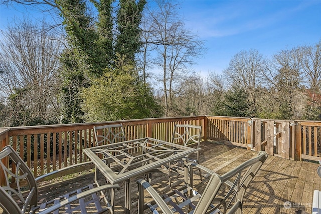 view of wooden deck